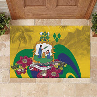 Saint Vincent and the Grenadines Rubber Doormat Cannonball Flower Tropical Style - Wonder Print Shop