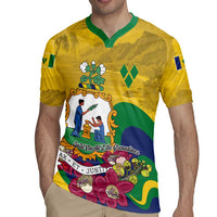 Personalized Saint Vincent and the Grenadines Rugby Jersey Cannonball Flower Tropical Style - Wonder Print Shop
