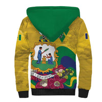 Personalized Saint Vincent and the Grenadines Sherpa Hoodie Cannonball Flower Tropical Style - Wonder Print Shop