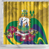 Saint Vincent and the Grenadines Shower Curtain Cannonball Flower Tropical Style - Wonder Print Shop