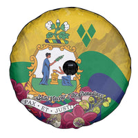 Saint Vincent and the Grenadines Spare Tire Cover Cannonball Flower Tropical Style - Wonder Print Shop
