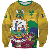 Personalized Saint Vincent and the Grenadines Sweatshirt Cannonball Flower Tropical Style - Wonder Print Shop