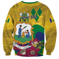 Personalized Saint Vincent and the Grenadines Sweatshirt Cannonball Flower Tropical Style - Wonder Print Shop