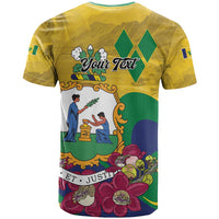 Personalized Saint Vincent and the Grenadines T Shirt Cannonball Flower Tropical Style - Wonder Print Shop