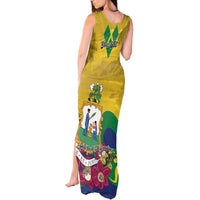 Personalized Saint Vincent and the Grenadines Tank Maxi Dress Cannonball Flower Tropical Style - Wonder Print Shop