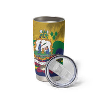 Personalized Saint Vincent and the Grenadines Tumbler Cup Cannonball Flower Tropical Style - Wonder Print Shop