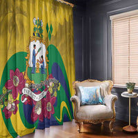 Saint Vincent and the Grenadines Window Curtain Cannonball Flower Tropical Style - Wonder Print Shop