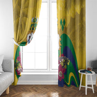Saint Vincent and the Grenadines Window Curtain Cannonball Flower Tropical Style - Wonder Print Shop