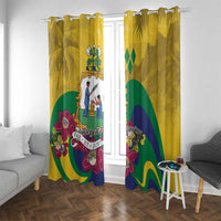 Saint Vincent and the Grenadines Window Curtain Cannonball Flower Tropical Style - Wonder Print Shop