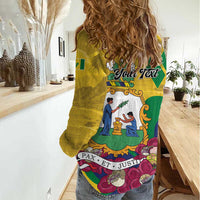 Personalized Saint Vincent and the Grenadines Women Casual Shirt Cannonball Flower Tropical Style - Wonder Print Shop