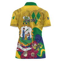 Personalized Saint Vincent and the Grenadines Women Polo Shirt Cannonball Flower Tropical Style - Wonder Print Shop