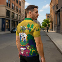 Personalized Saint Vincent and the Grenadines Zipper Polo Shirt Cannonball Flower Tropical Style - Wonder Print Shop