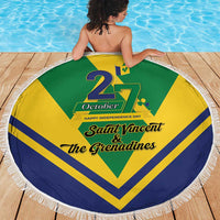 Saint Vincent and the Grenadines Independence Day Beach Blanket Simple Style - Wonder Print Shop