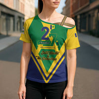 Saint Vincent and the Grenadines Independence Day Cross Shoulder Shirt Simple Style - Wonder Print Shop