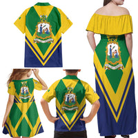 Saint Vincent and the Grenadines Independence Day Family Matching Off Shoulder Maxi Dress and Hawaiian Shirt Simple Style - Wonder Print Shop