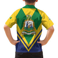 Saint Vincent and the Grenadines Independence Day Family Matching Off Shoulder Short Dress and Hawaiian Shirt Simple Style - Wonder Print Shop