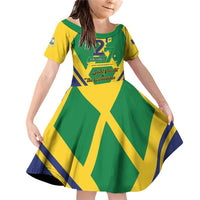 Saint Vincent and the Grenadines Independence Day Family Matching Off Shoulder Short Dress and Hawaiian Shirt Simple Style - Wonder Print Shop