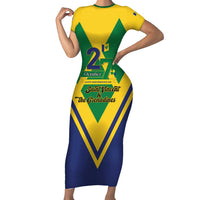 Saint Vincent and the Grenadines Independence Day Family Matching Short Sleeve Bodycon Dress and Hawaiian Shirt Simple Style - Wonder Print Shop