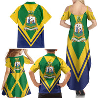 Saint Vincent and the Grenadines Independence Day Family Matching Summer Maxi Dress and Hawaiian Shirt Simple Style - Wonder Print Shop