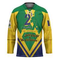 Saint Vincent and the Grenadines Independence Day Hockey Jersey Simple Style - Wonder Print Shop
