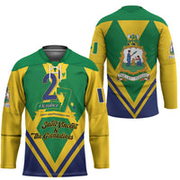 Saint Vincent and the Grenadines Independence Day Hockey Jersey Simple Style - Wonder Print Shop