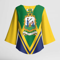 Saint Vincent and the Grenadines Independence Day Kimono Sleeve Blouse Simple Style - Wonder Print Shop