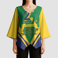 Saint Vincent and the Grenadines Independence Day Kimono Sleeve Blouse Simple Style - Wonder Print Shop