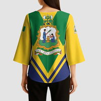 Saint Vincent and the Grenadines Independence Day Kimono Sleeve Blouse Simple Style - Wonder Print Shop