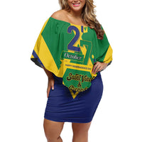 Saint Vincent and the Grenadines Independence Day Off Shoulder Short Dress Simple Style - Wonder Print Shop
