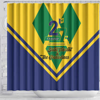 Saint Vincent and the Grenadines Independence Day Shower Curtain Simple Style - Wonder Print Shop