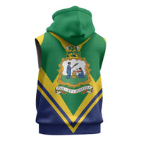 Saint Vincent and the Grenadines Independence Day Sleeveless Zip Hoodie Simple Style - Wonder Print Shop