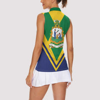 Saint Vincent and the Grenadines Independence Day Women Sleeveless Polo Shirt Simple Style - Wonder Print Shop