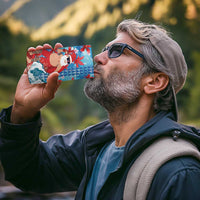 Hawaii Christmas 4 in 1 Can Cooler Tumbler Santa Claus Surfing Kakau Tropical Style - Wonder Print Shop