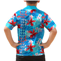 Hawaii Christmas Family Matching Mermaid Dress and Hawaiian Shirt Santa Claus Surfing Kakau Tropical Style - Wonder Print Shop