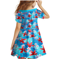 Hawaii Christmas Family Matching Mermaid Dress and Hawaiian Shirt Santa Claus Surfing Kakau Tropical Style - Wonder Print Shop