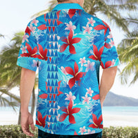 Hawaii Christmas Hawaiian Shirt Santa Claus Surfing Kakau Tropical Style - Wonder Print Shop