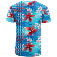 Hawaii Christmas T Shirt Santa Claus Surfing Kakau Tropical Style - Wonder Print Shop
