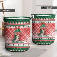 Cowgirl Boots Howdy Christmas Laundry Basket Western Christmas - Wonder Print Shop