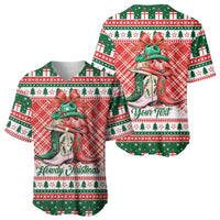 Personalized Cowgirl Boots Howdy Christmas Baseball Jersey Western Christmas - Wonder Print Shop