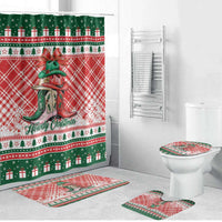 Cowgirl Boots Howdy Christmas Bathroom Set Western Christmas - Wonder Print Shop
