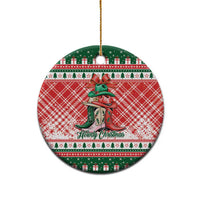Cowgirl Boots Howdy Christmas Ceramic Ornament Western Christmas - Wonder Print Shop