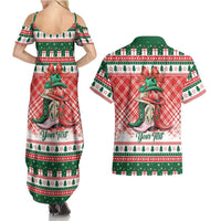 Personalized Cowgirl Boots Howdy Christmas Couples Matching Summer Maxi Dress and Hawaiian Shirt Western Christmas - Wonder Print Shop