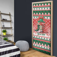 Personalized Cowgirl Boots Howdy Christmas Door Cover Western Christmas - Wonder Print Shop