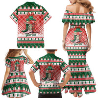 Personalized Cowgirl Boots Howdy Christmas Family Matching Mermaid Dress and Hawaiian Shirt Western Christmas - Wonder Print Shop