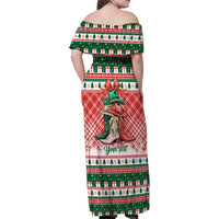 Personalized Cowgirl Boots Howdy Christmas Family Matching Off Shoulder Maxi Dress and Hawaiian Shirt Western Christmas - Wonder Print Shop