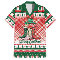 Personalized Cowgirl Boots Howdy Christmas Family Matching Off Shoulder Short Dress and Hawaiian Shirt Western Christmas - Wonder Print Shop