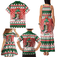 Personalized Cowgirl Boots Howdy Christmas Family Matching Tank Maxi Dress and Hawaiian Shirt Western Christmas - Wonder Print Shop