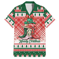 Personalized Cowgirl Boots Howdy Christmas Hawaiian Shirt Western Christmas - Wonder Print Shop