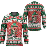 Personalized Cowgirl Boots Howdy Christmas Hockey Jersey Western Christmas - Wonder Print Shop