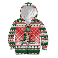 Personalized Cowgirl Boots Howdy Christmas Kid Hoodie Western Christmas - Wonder Print Shop